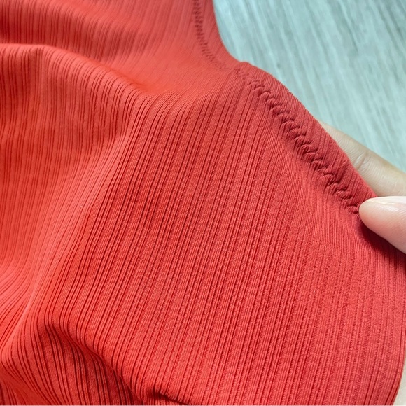 SWIMSUIT 2 PIECE SIZE XL ORANGE RIBBED WOMEN SWIMSUIT - Picture 11 of 13